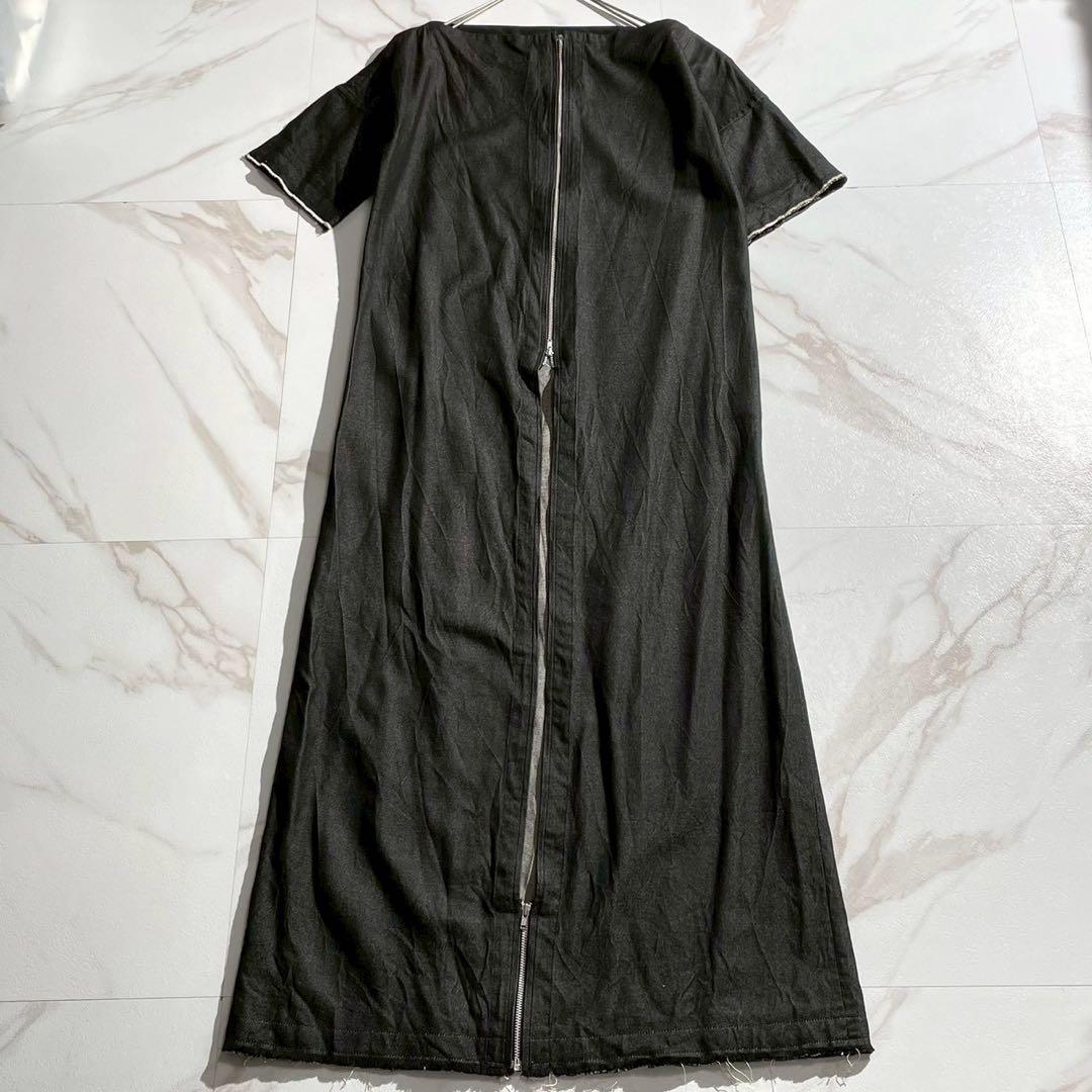 Yohji Yamamoto 03SS Denim Silk Zip Coat Black Size L