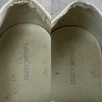 ISSEY MIYAKE MEN 2005SS Leather Slip-On Shoes White Size 8