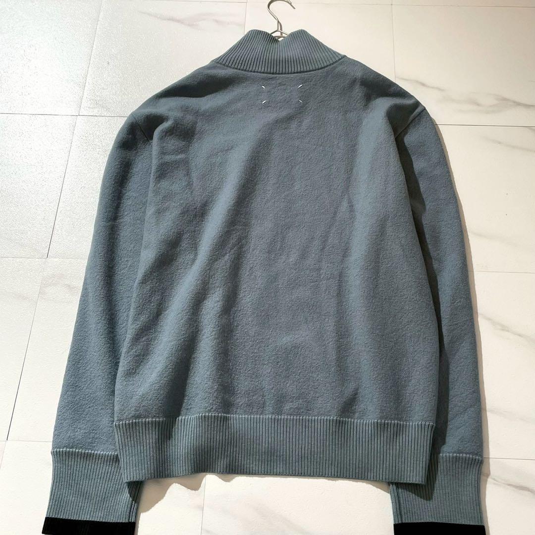 MAISON MARGIELA Wool Drivers Knit Zip-Up Blue Size XL