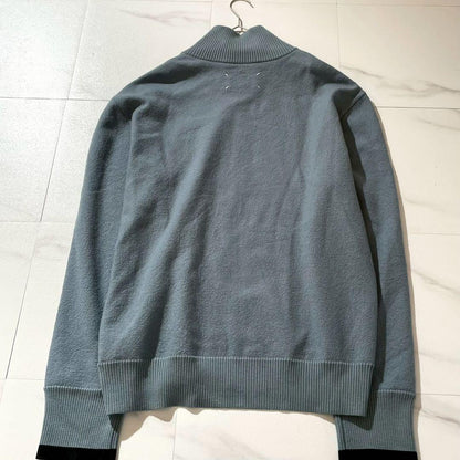 MAISON MARGIELA Wool Drivers Knit Zip-Up Blue Size XL