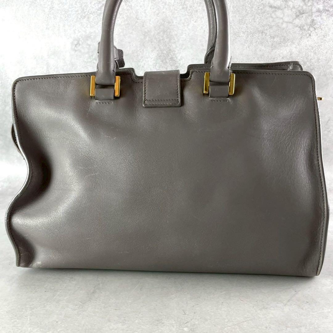 SAINT LAURENT PARIS Petite Cabas Bag Gray Size ONE SIZE