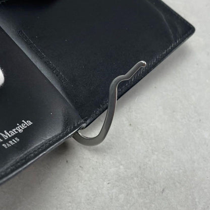 MAISON MARGIELA Leather Money Wallet Black Size ONE SIZE