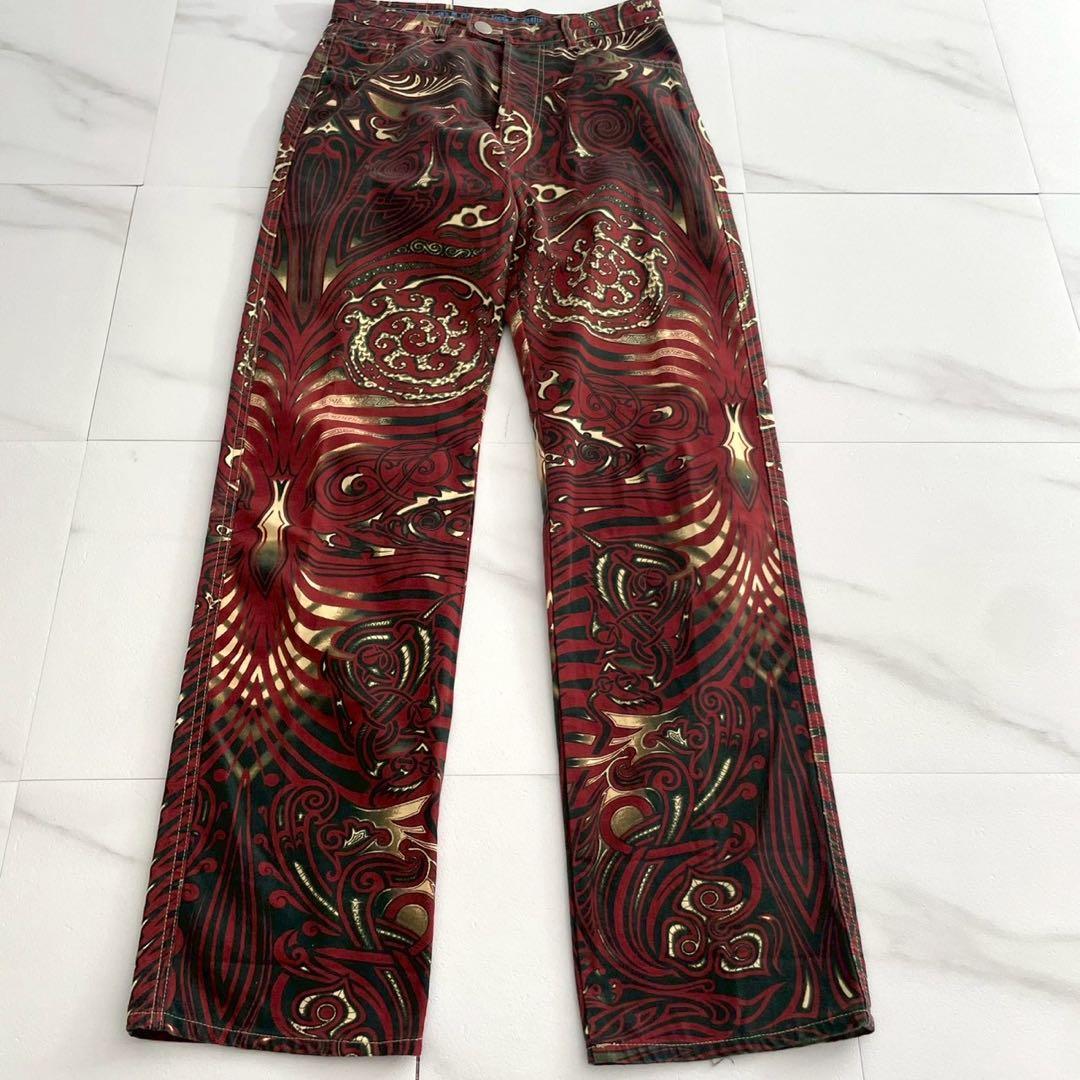Jean Paul Gaultier Archive Tribal Tattoo Print Jeans