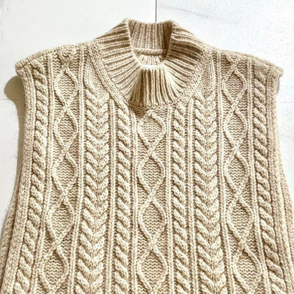 MAISON MARGIELA 20AW Wool Mohair Cable Knit Vest Size L