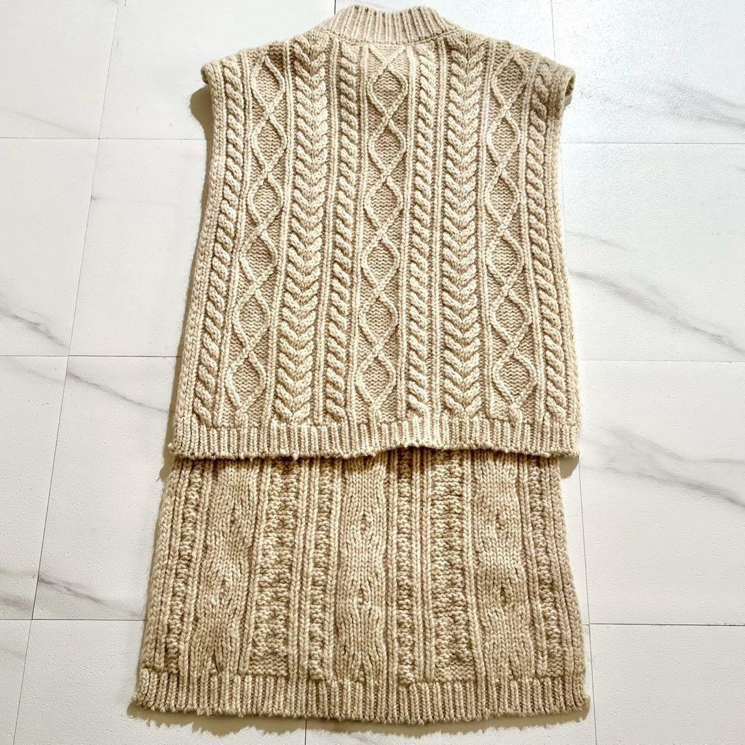 MAISON MARGIELA 20AW Wool Mohair Cable Knit Vest Size L