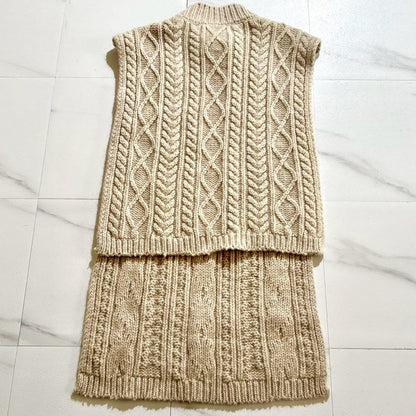 MAISON MARGIELA 20AW Wool Mohair Cable Knit Vest Size L