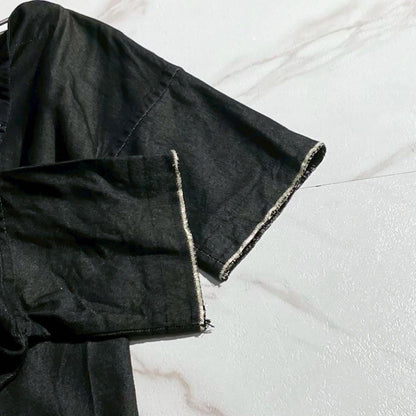 Yohji Yamamoto 03SS Denim Silk Zip Coat Black Size L