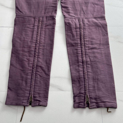 ISSEY MIYAKE MEN 05AW Leather Lace-Up Pants Purple Size XL