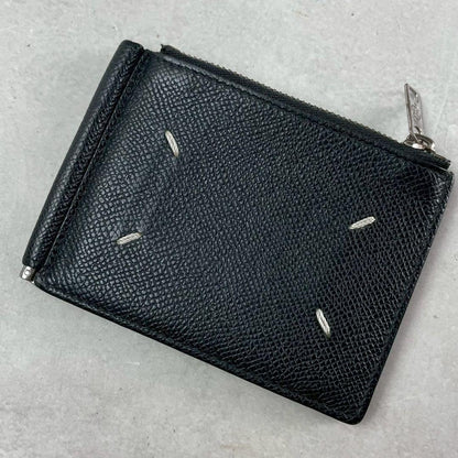 MAISON MARGIELA Leather Money Wallet Black Size ONE SIZE