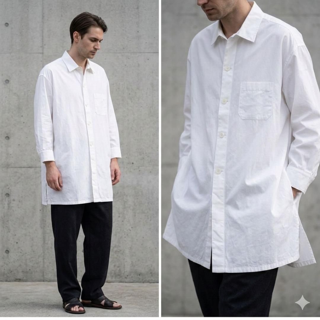 Yohji Yamamoto POUR HOMME 18SS Cotton Topper Shirt Size S