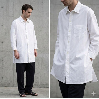 Yohji Yamamoto POUR HOMME 18SS Cotton Topper Shirt Size S