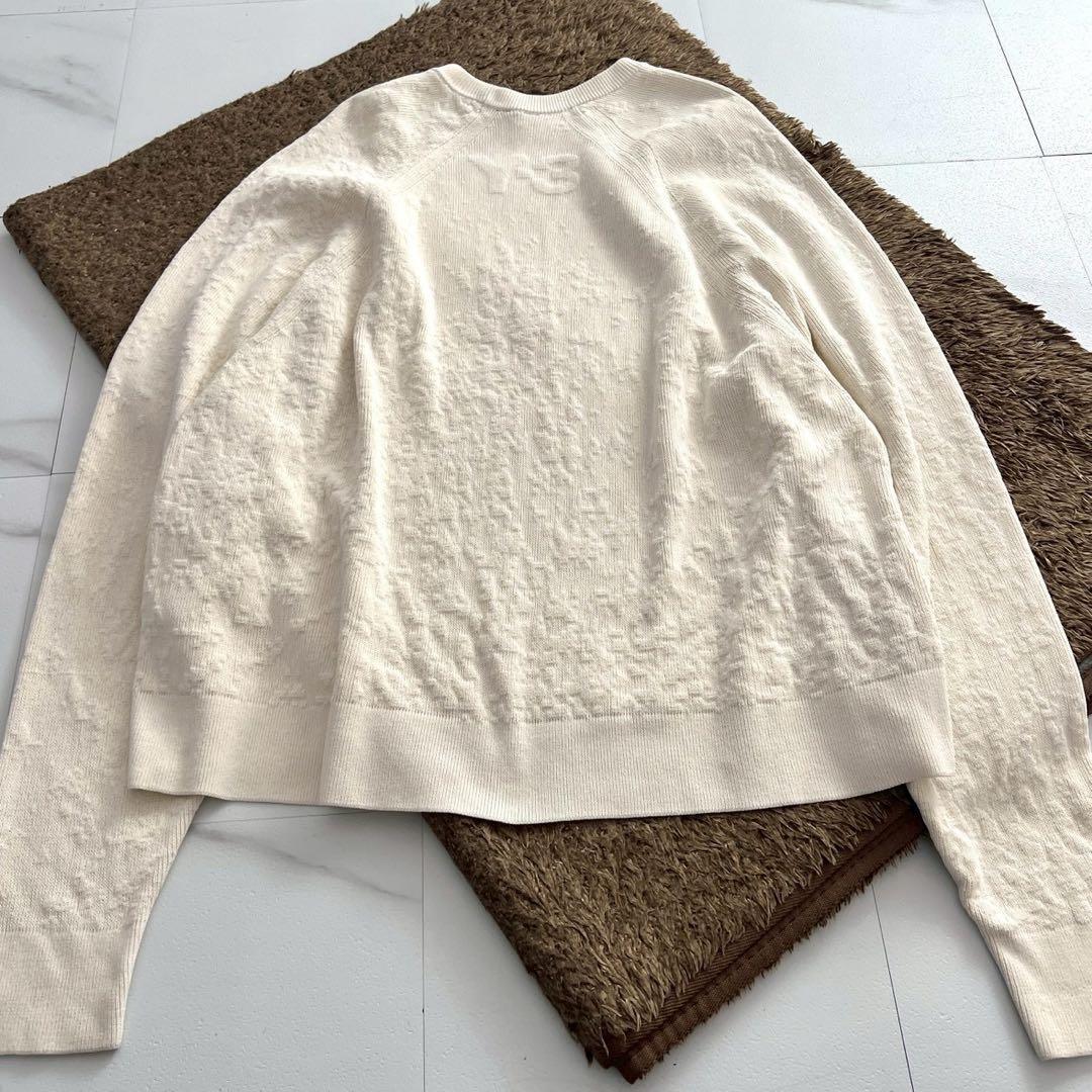 Y-3 22AW Embossed Back Logo Cotton Sweatshirt White Size XL