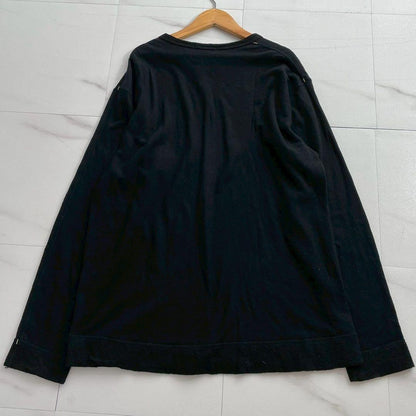 ISSEY MIYAKE MEN 03AW White Stitch Cotton Knit Black Size XL