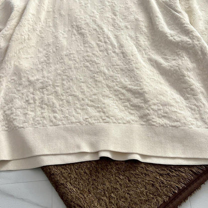 Y-3 22AW Embossed Back Logo Cotton Sweatshirt White Size XL
