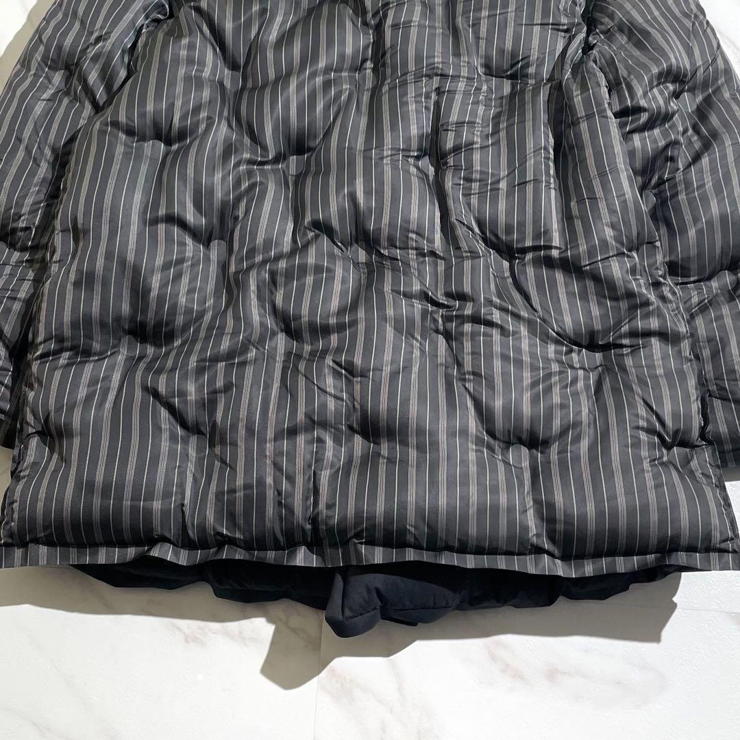 Maison Margiela Glam Slam Striped Down Jacket Gray Size L