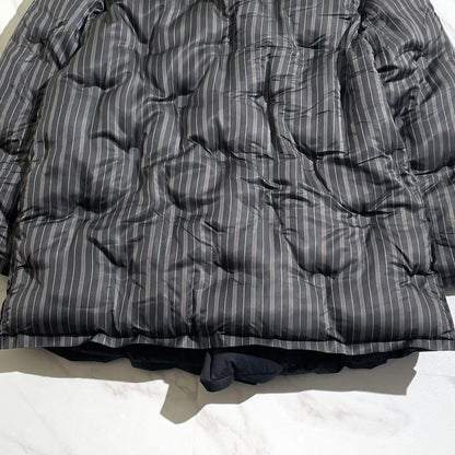 Maison Margiela Glam Slam Striped Down Jacket Gray Size L