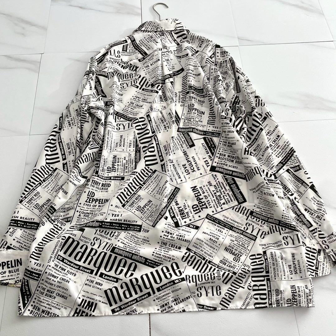 marquee club shirt Newspaper Print Long Sleeve Shirt Size XL