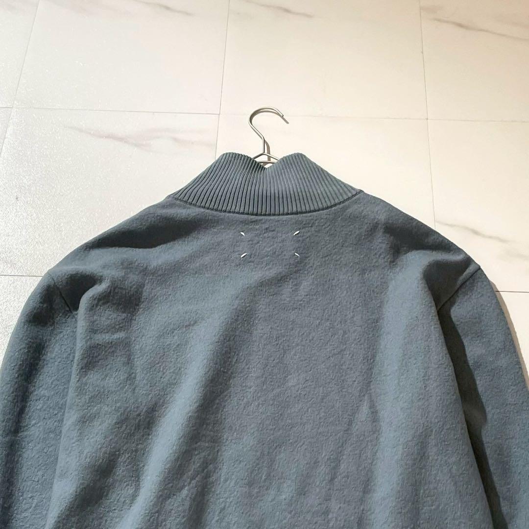 MAISON MARGIELA Wool Drivers Knit Zip-Up Blue Size XL