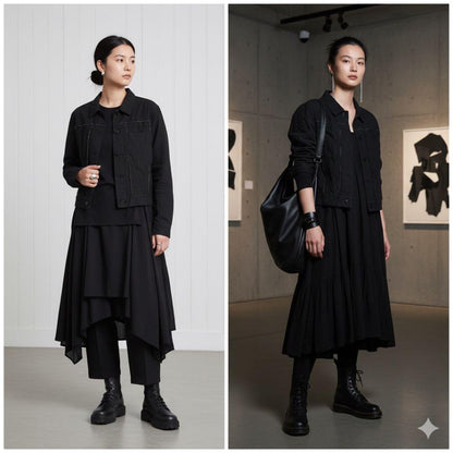Y's 24AW Organic Denim/Linen Jacket Black Size L