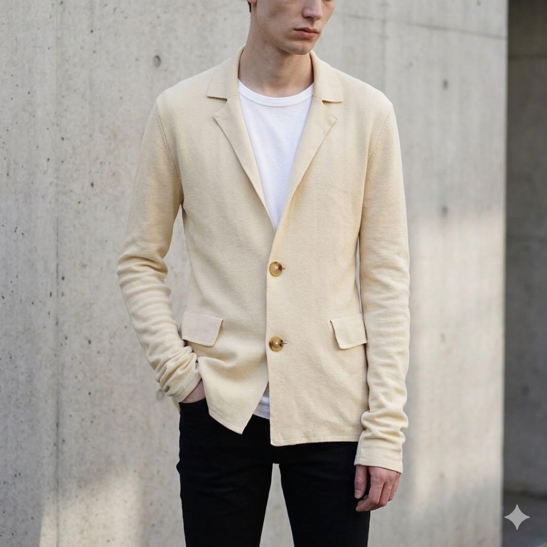 MAISON MARTIN MARGIELA Wool Cotton Knit Jacket Size M