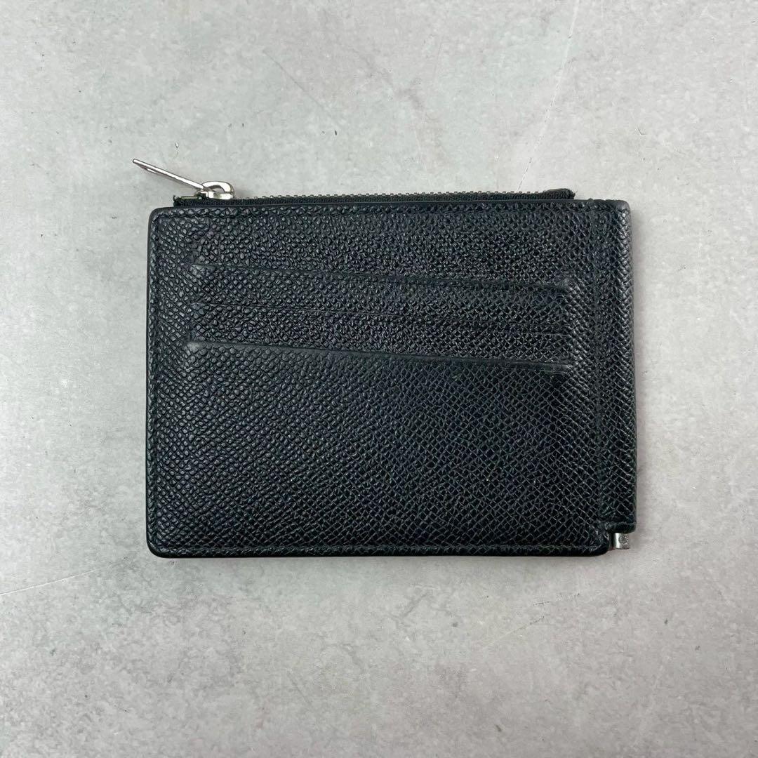 MAISON MARGIELA Leather Money Wallet Black Size ONE SIZE