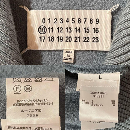 MAISON MARGIELA Wool Drivers Knit Zip-Up Blue Size XL