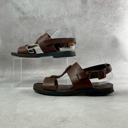 ISSEY MIYAKE MEN Leather Sandals Brown Size L