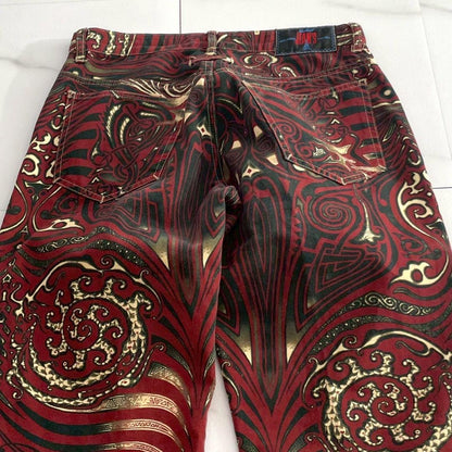Jean Paul Gaultier Archive Tribal Tattoo Print Jeans