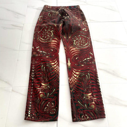 Jean Paul Gaultier Archive Tribal Tattoo Print Jeans
