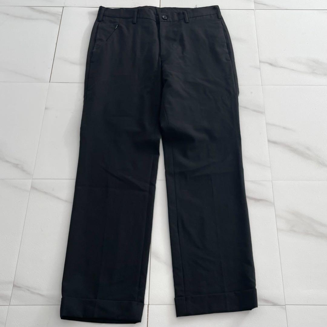 Y's for men Wool Gabardine Straight Slacks Black Size 34