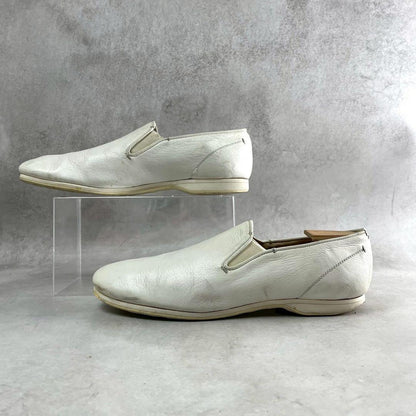 ISSEY MIYAKE MEN 2005SS Leather Slip-On Shoes White Size 8