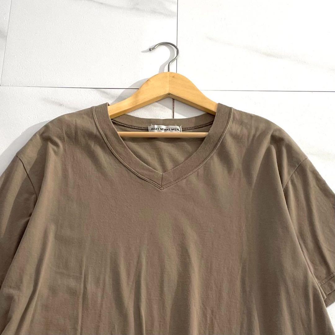 ISSEY MIYAKE MEN 00SS Oversized Cotton T-shirt Brown Size XL