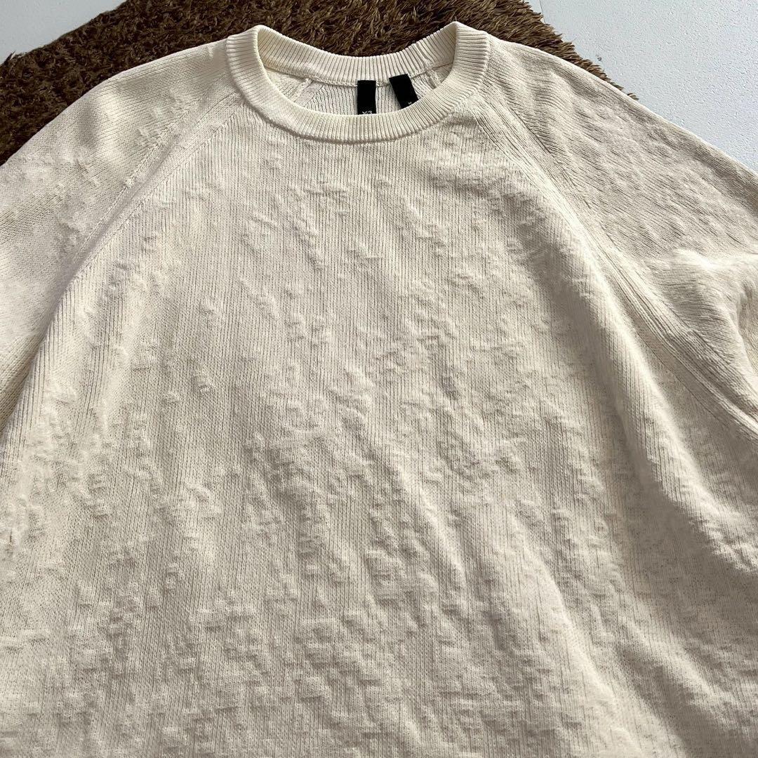 Y-3 22AW Embossed Back Logo Cotton Sweatshirt White Size XL