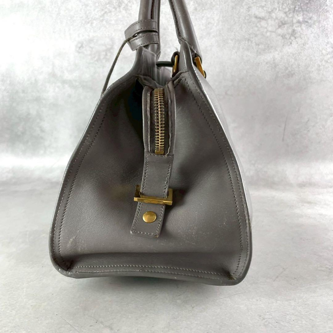 SAINT LAURENT PARIS Petite Cabas Bag Gray Size ONE SIZE