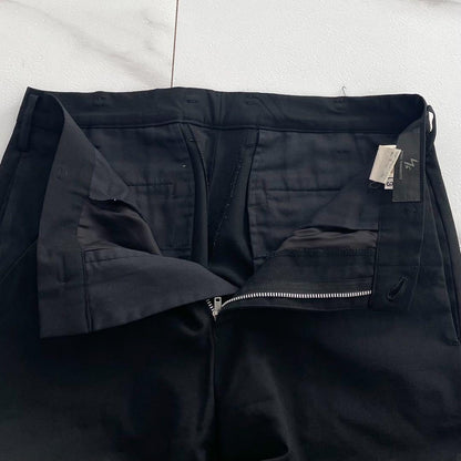 Y's for men Wool Gabardine Straight Slacks Black Size 34
