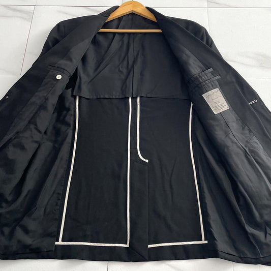 Yohji Yamamoto POUR HOMME 09AW Bicolor Blazer Black Size XL