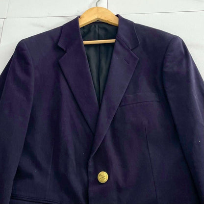 Yohji Yamamoto PH 12SS Gold Button Cotton Blazer Navy Size L