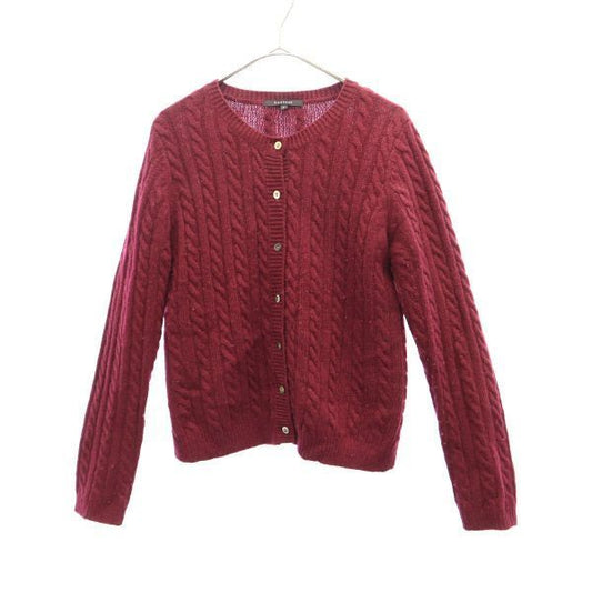 MACPHEE Wool Blend Long Sleeve Cardigan Red Size 1