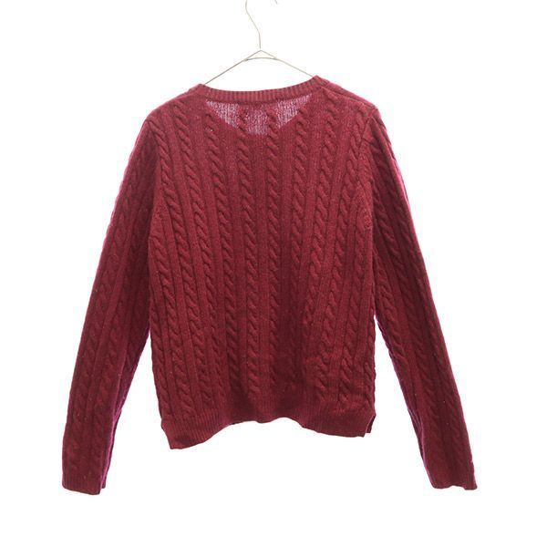 MACPHEE Wool Blend Long Sleeve Cardigan Red Size 1
