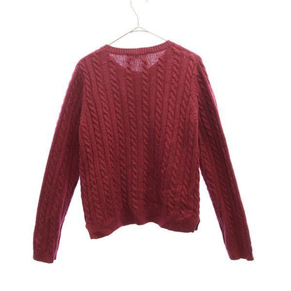 MACPHEE Wool Blend Long Sleeve Cardigan Red Size 1