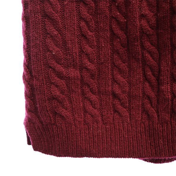 MACPHEE Wool Blend Long Sleeve Cardigan Red Size 1