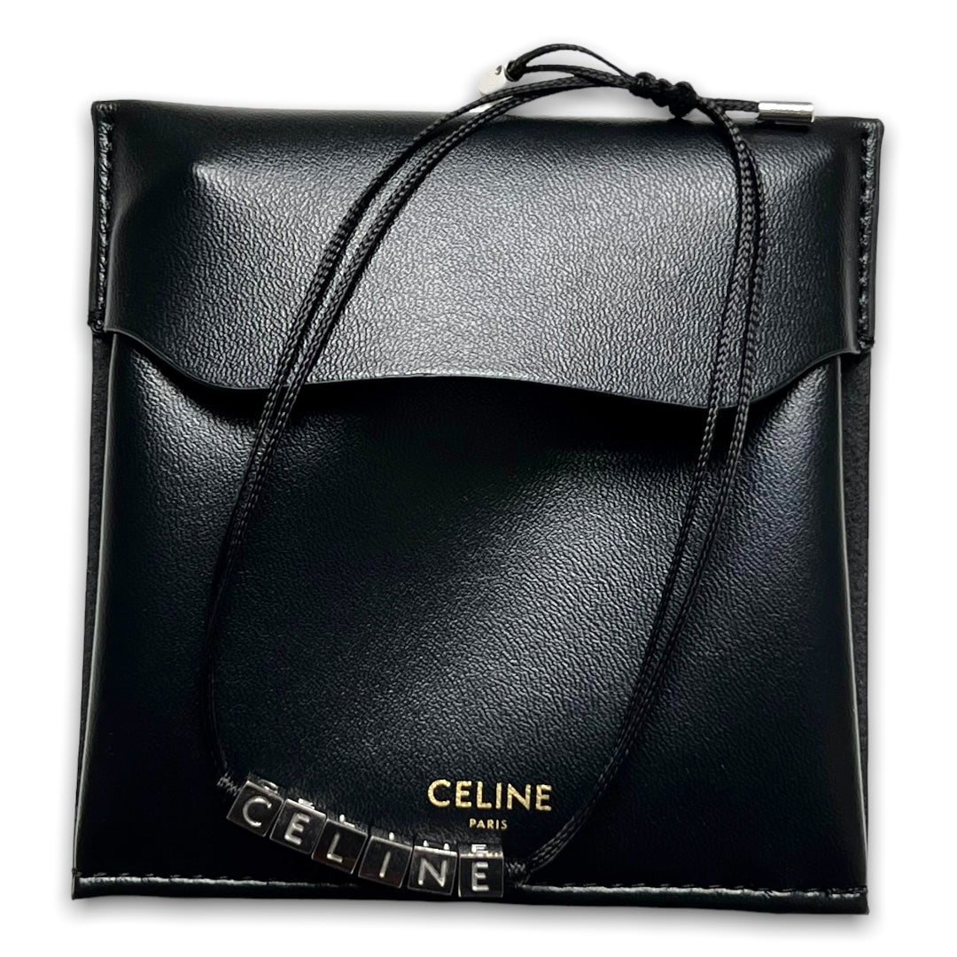 CELINE Rhodium Finish Brass Beach Bracelet Silver Size F