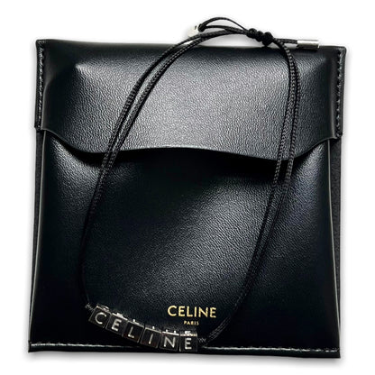 CELINE Rhodium Finish Brass Beach Bracelet Silver Size F
