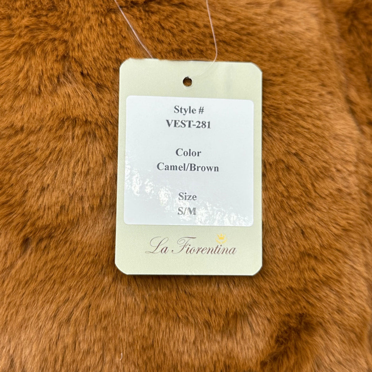 La Fiorentina Long Faux Fur Reversible Vest Size S/M