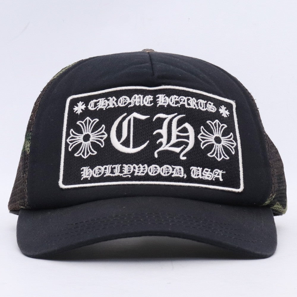 CHROME HEARTS CH Trucker Cap Black Camo Size F