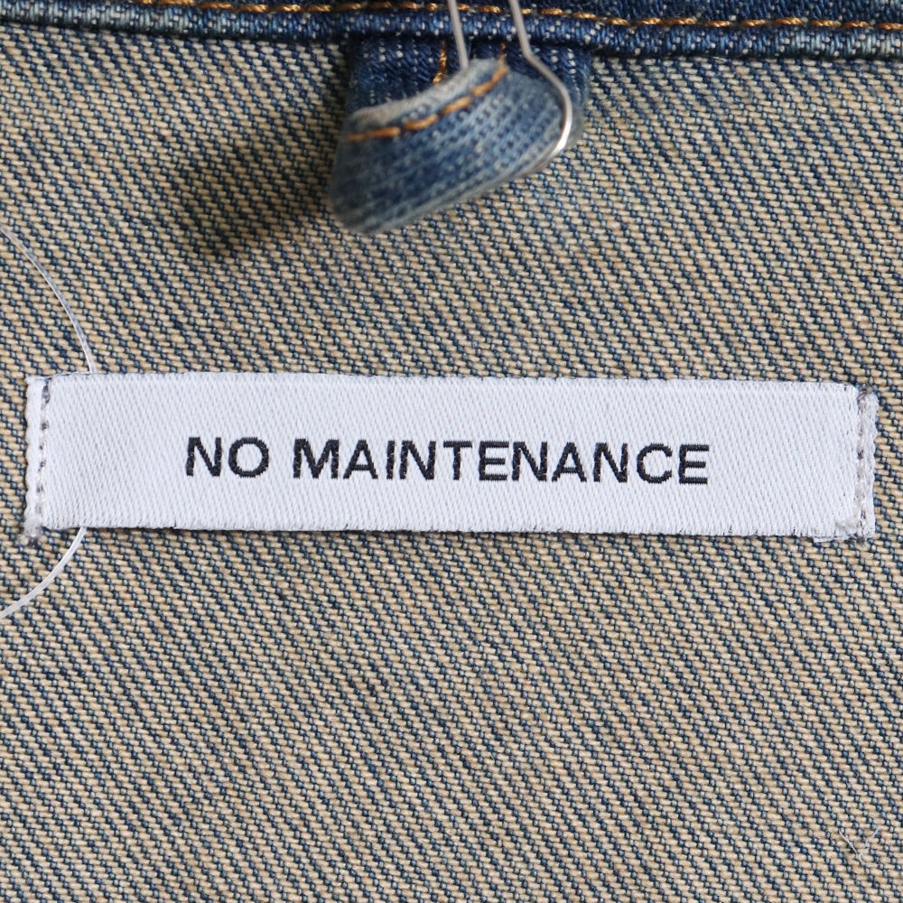 NO MAINTENANCE Sand-Wash Mechanic Jacket Denim Indigo Size S