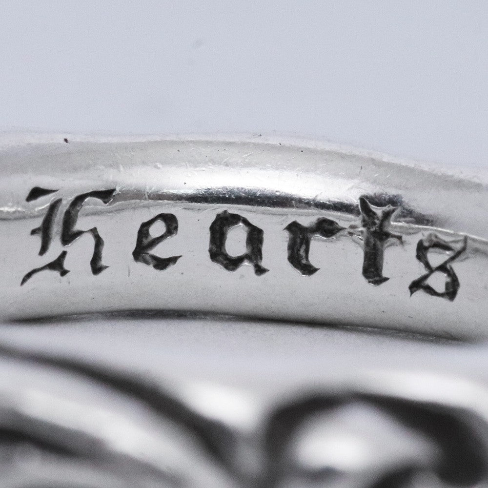 CHROME HEARTS SCRL Band Ring Silver Size JP 14