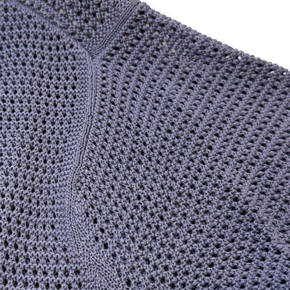 ERNIE PALO Mesh Knit Cardigan Navy Size 46
