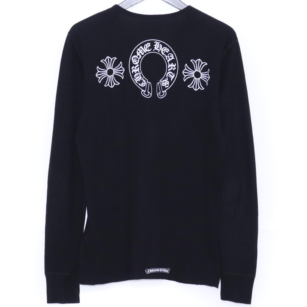 CHROME HEARTS Old Horseshoe CH+ Thermal Long Sleeve Tee Black Size M