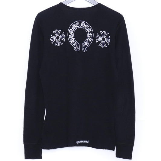 CHROME HEARTS Old Horseshoe CH+ Thermal Long Sleeve Tee Black Size M